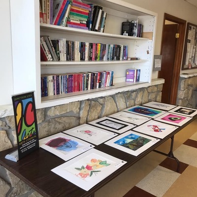 JCHS student art display at the senior center!
