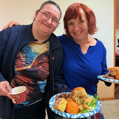 Our community dinners are dine-in only to encourage new friendships and combat loneliness.