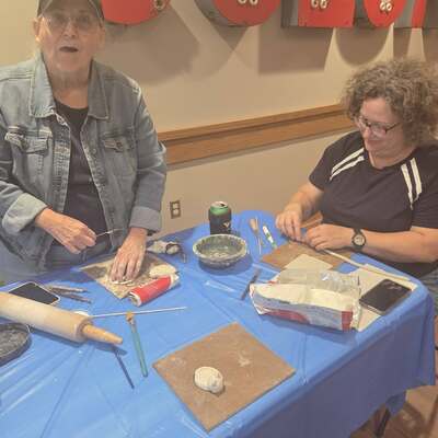 Clay artists creating some awesome art.