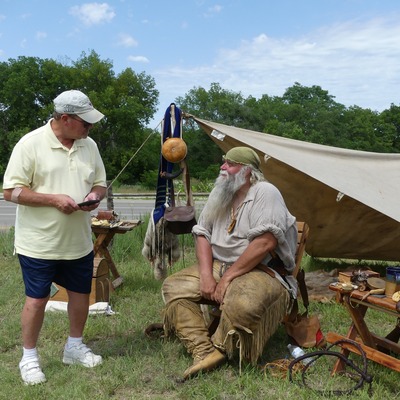 Scott "Moose" Jury taught visitors about the life of a plainsman at a special event at Spring Valley